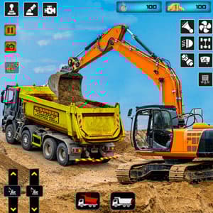 Excavator Crane Driving Sim