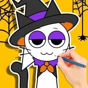 Kids coloring book halloween